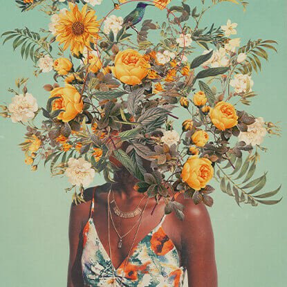 Flower Head Wall Art in Huge Sizes