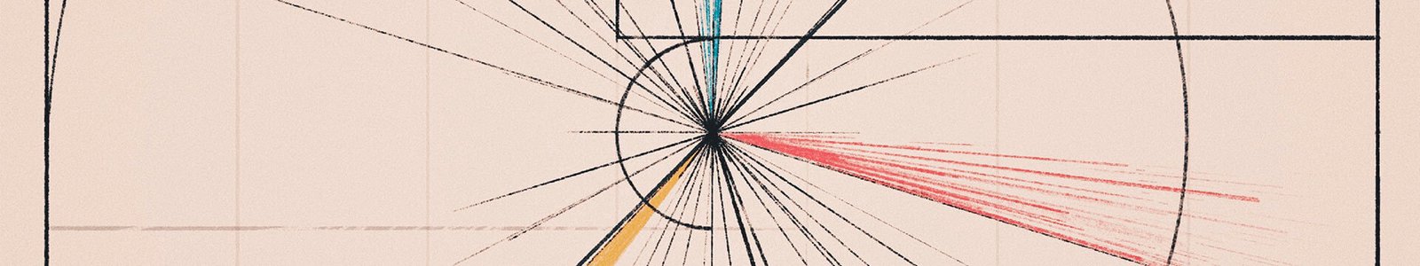 Large abstract vintage geometric boho wall art in tan a and primary colors