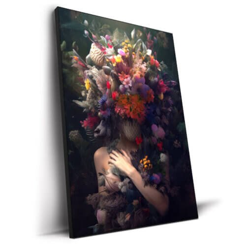 Floral Mask Wall Art by Zenja Gammer