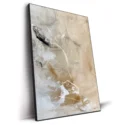 Abstract painting with neutral colors, featuring gentle brushstrokes and subtle textures.