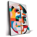 Vibrant abstract face artwork with bold colors and engaging design.