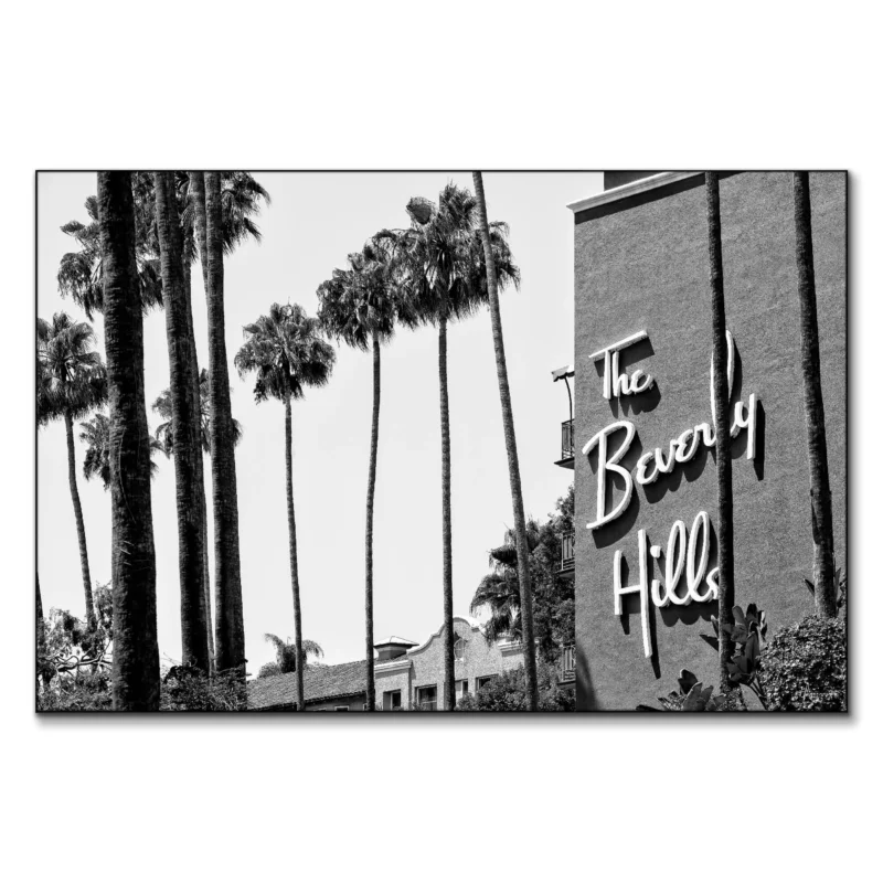 The Beverly Hills Hotel Black and White Wall Art by Philippe HUGONNARD