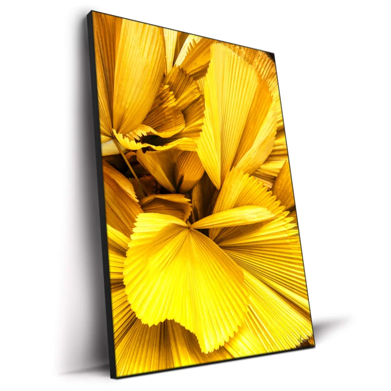 Yellow Palm Leaves Yellow Wall Decor by Philippe HUGONNARD