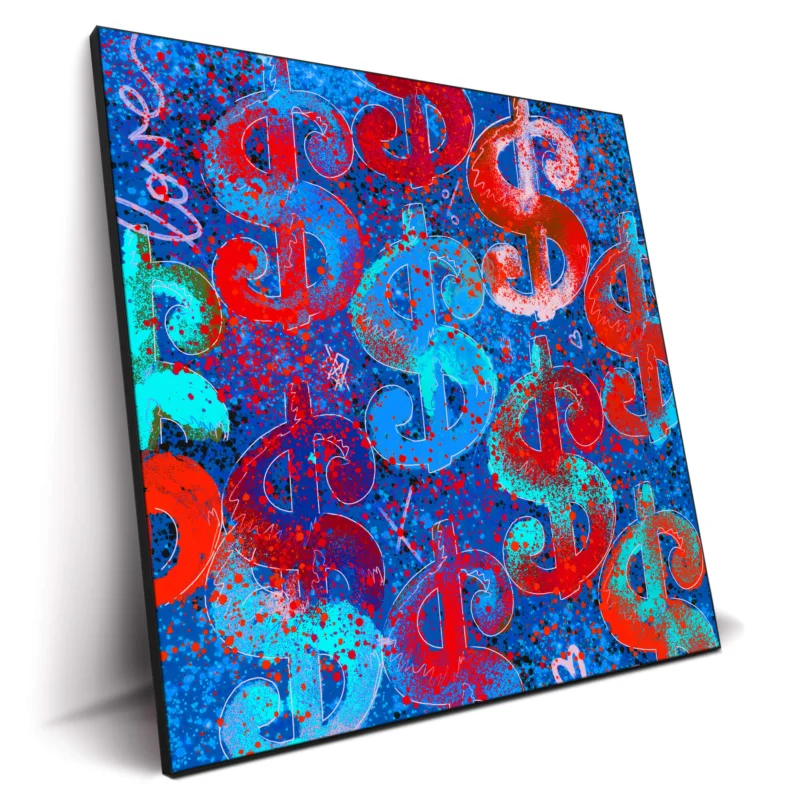 Dollar Sign Merica Vibrant Wall Decor by Nuwarhol