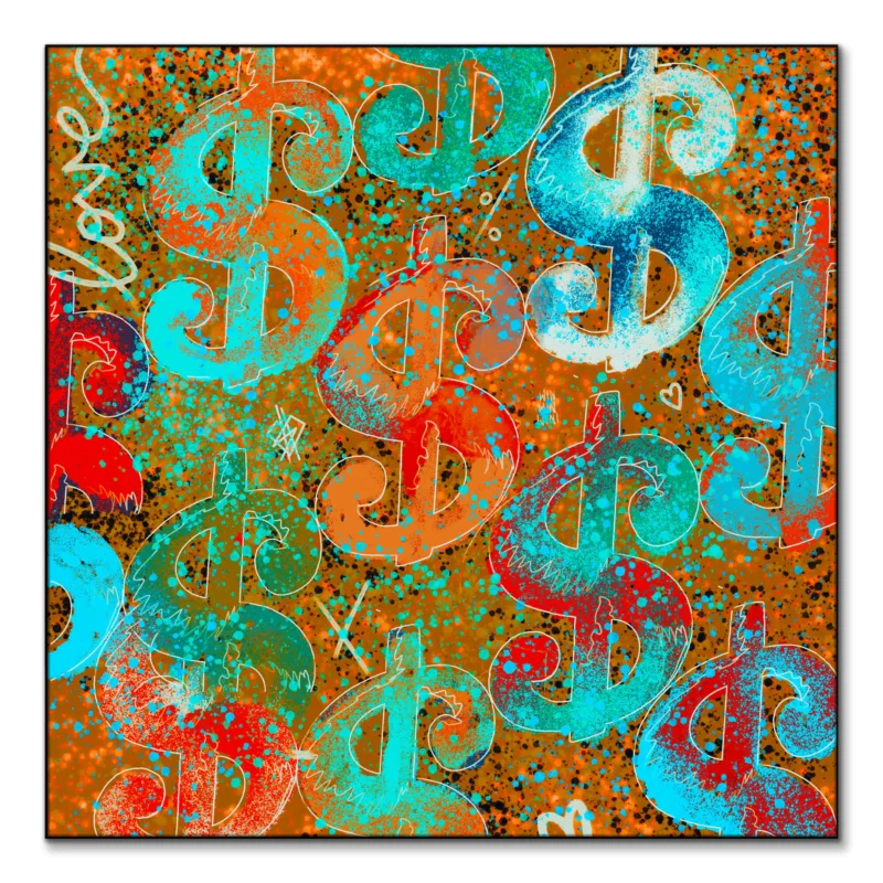 Dollar Legacy Vibrant Wall Art by Nuwarhol
