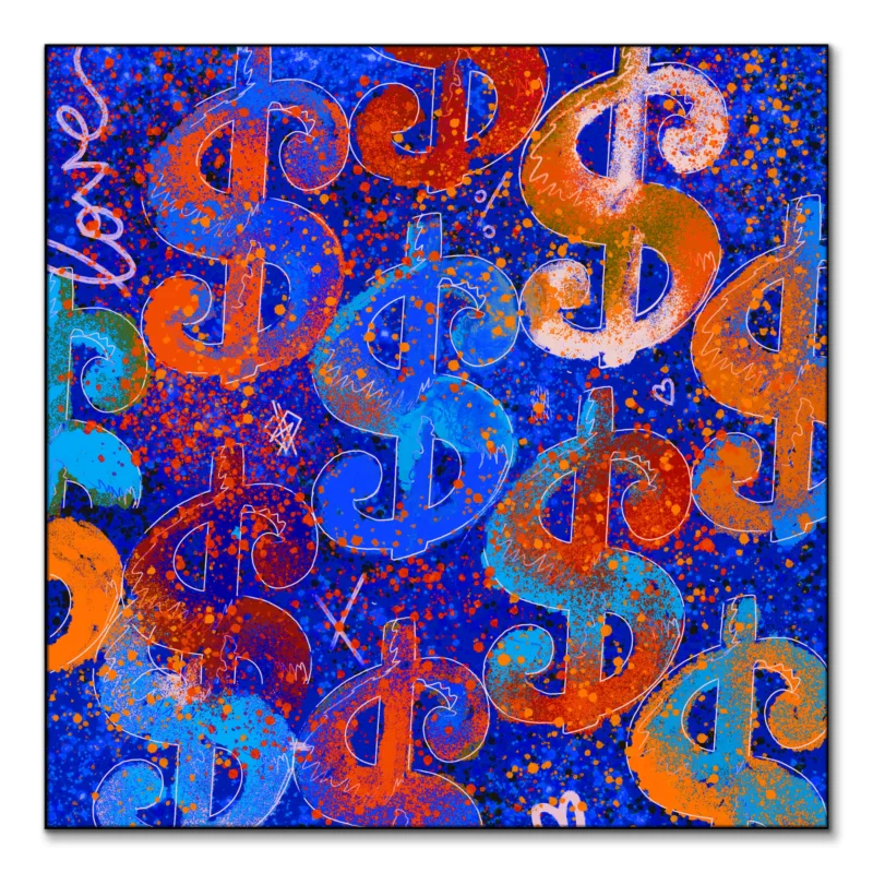 Mash Blue Vibrant Wall Art by Nuwarhol