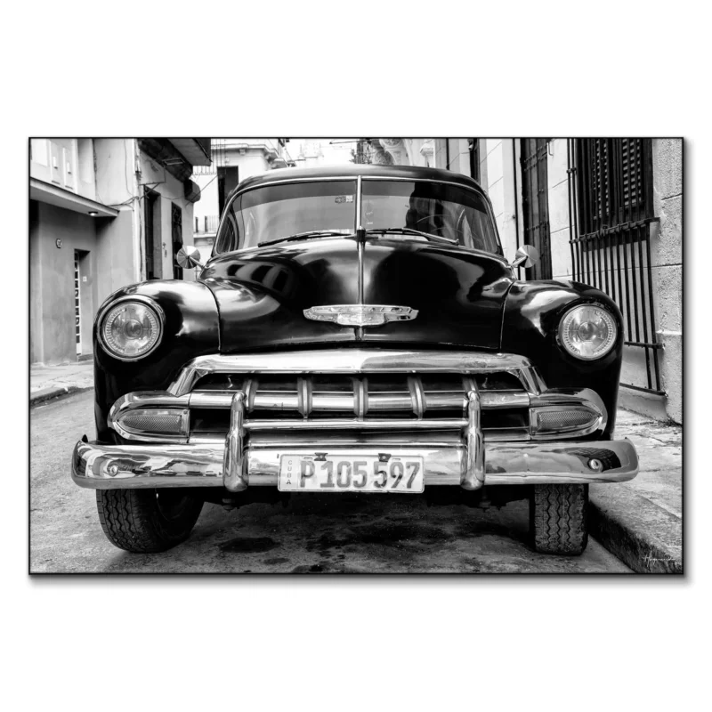 Classic Cuban Chevy Black and White Wall Art by Philippe HUGONNARD