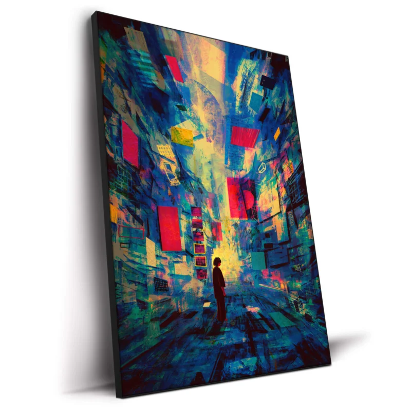 Limerence in Blue Street Vibrant Wall Decor by Daniel Ignacio