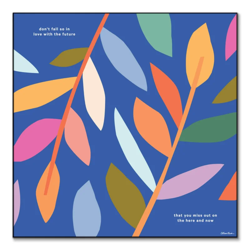 Love With The Future Blue Wall Art by Olivia Herrick