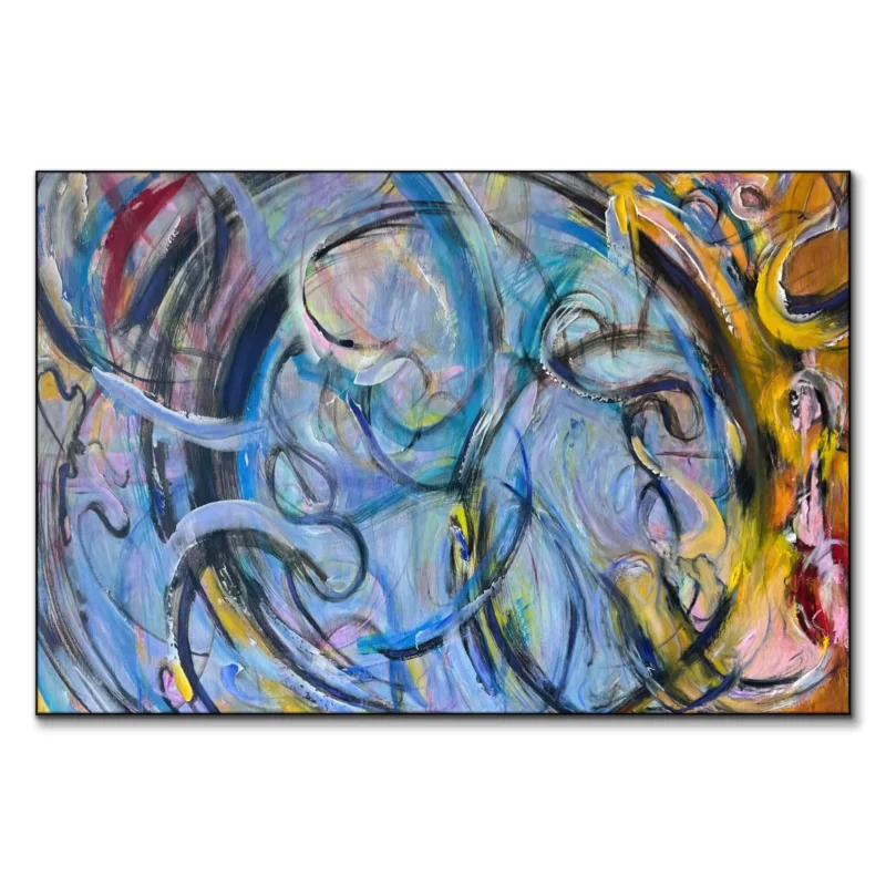 Octopus Blue Wall Art by Bob Lombardi