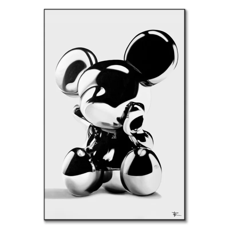 Metal Mouse Black and White Wall Art by P Muir Art