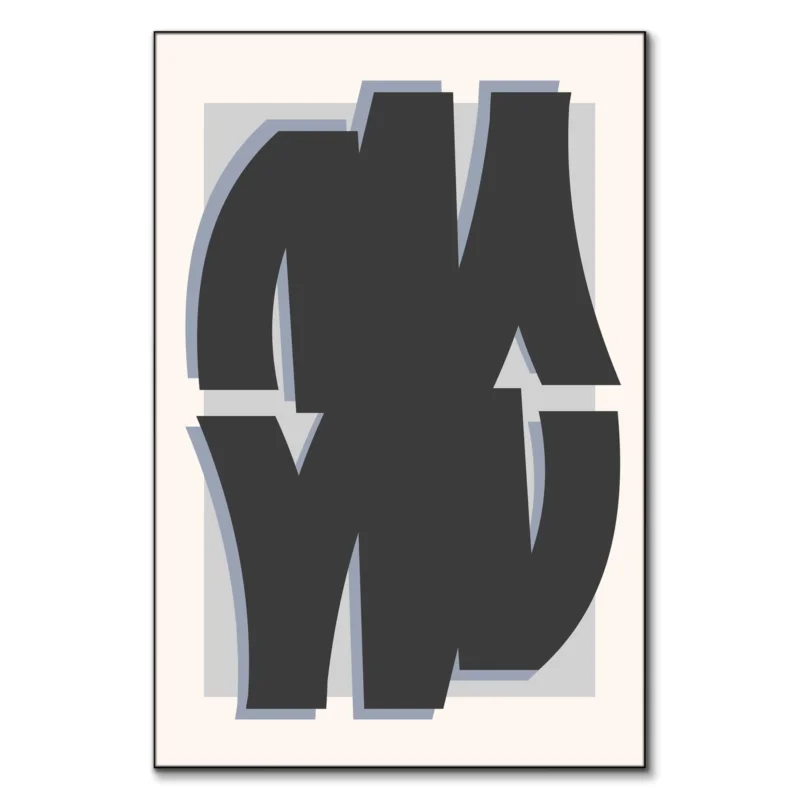 Bounce Neutral Black and White Wall Art by RS Lab Studio