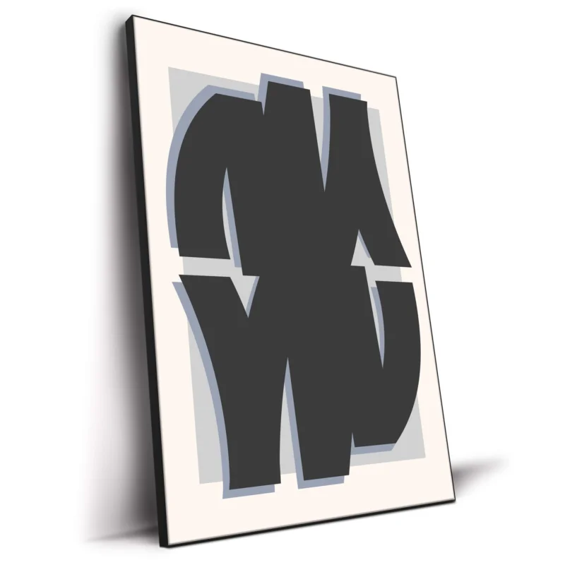 Bounce Neutral Black and White Wall Decor by RS Lab Studio