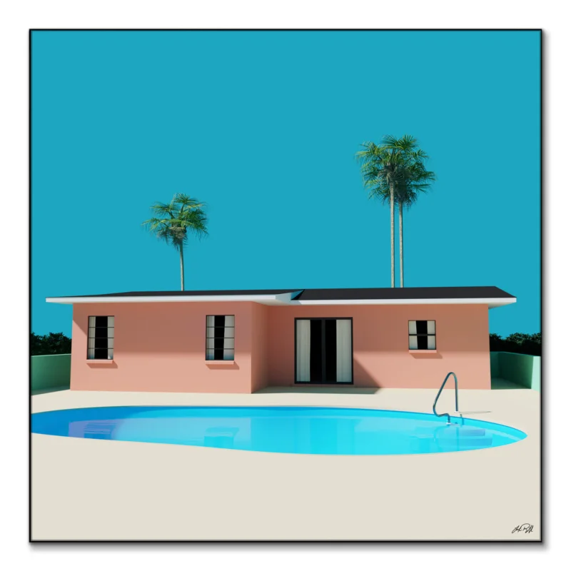 Middle Class Comfort Blue Wall Art by Lucas Rackliffe
