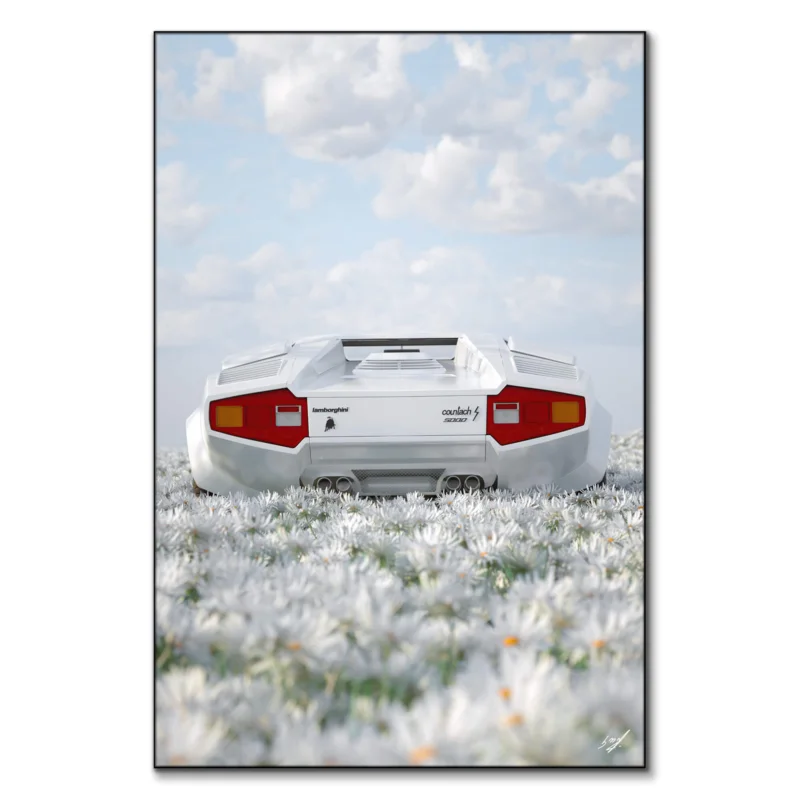 Lambo Black and White Wall Art by Konji