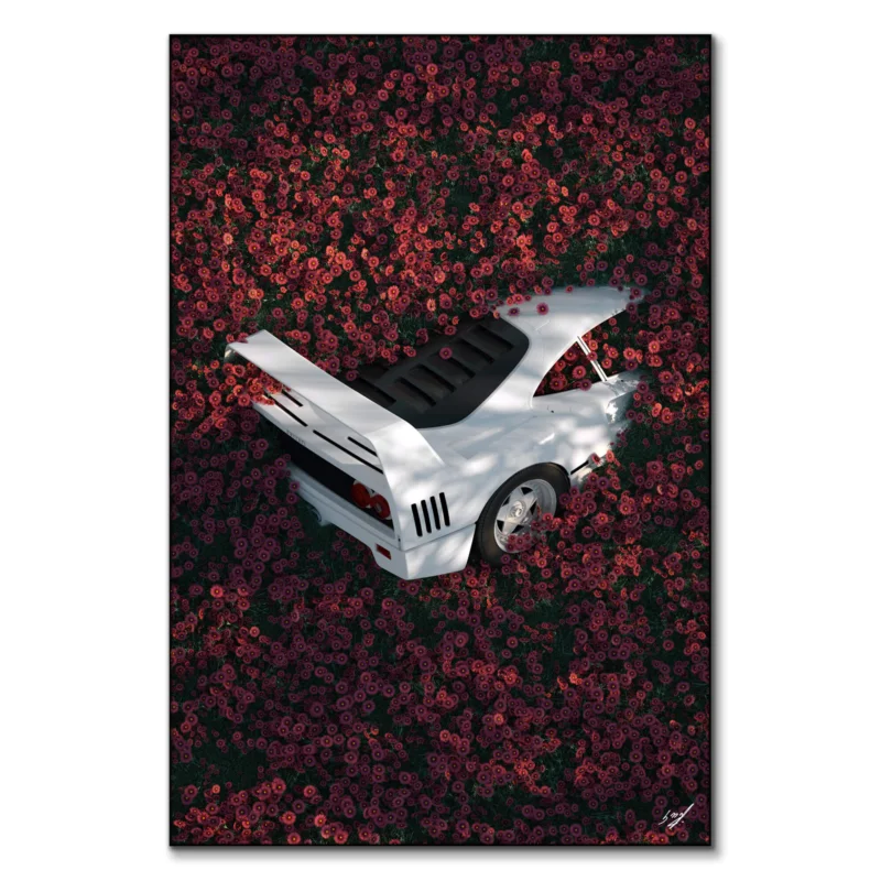 Ferrari F40 Red Wall Art by Konji