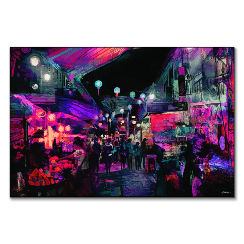 Tunes of the Night Vibrant Wall Art by Daniel Ignacio