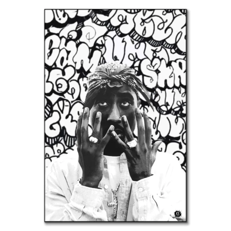 Pray for Hope Black and White Wall Art by RS Artist