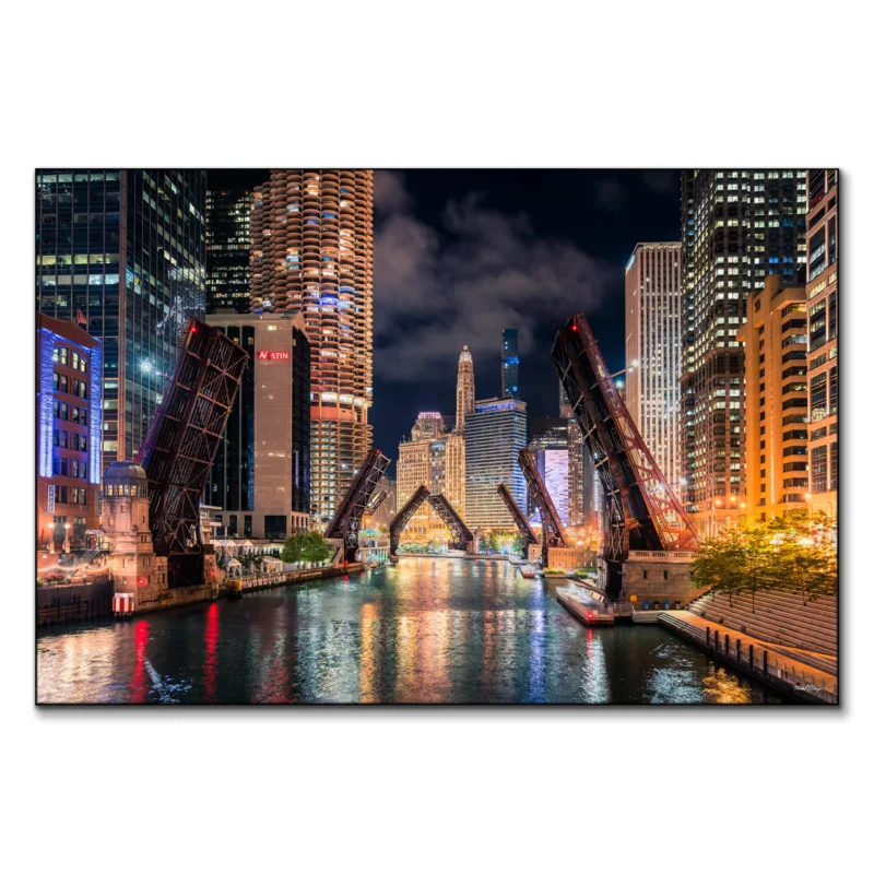 Bridges Up Dark Wall Art by Michael Meyers