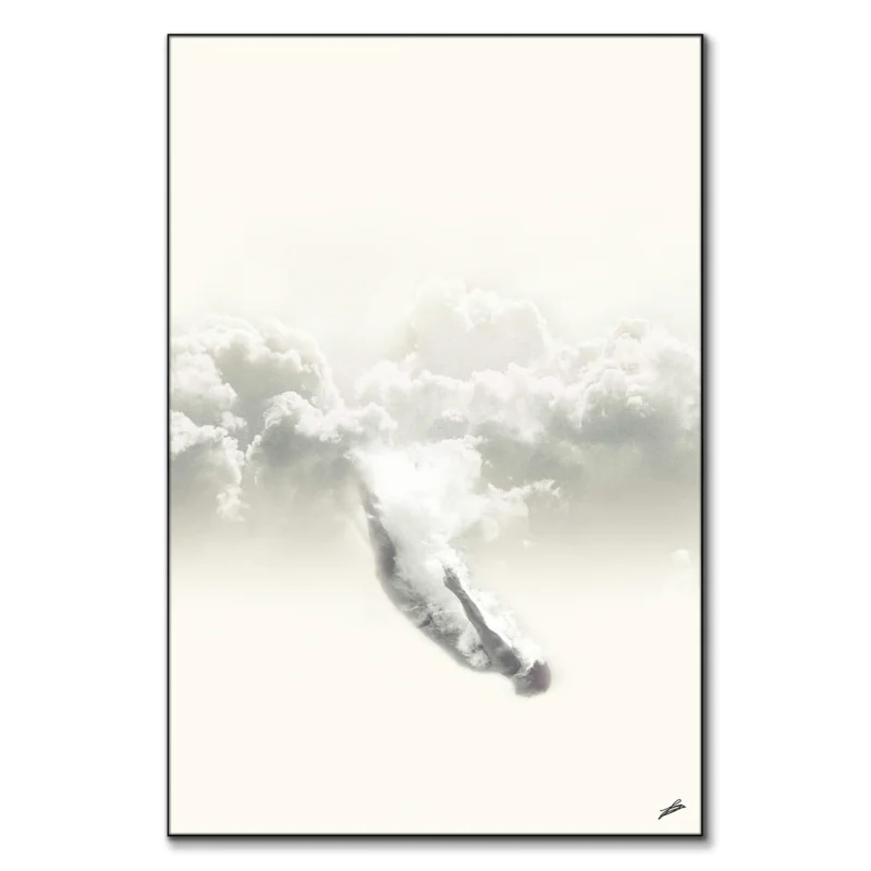 Sky-Diver Black and White Wall Art by Fran Rodríguez