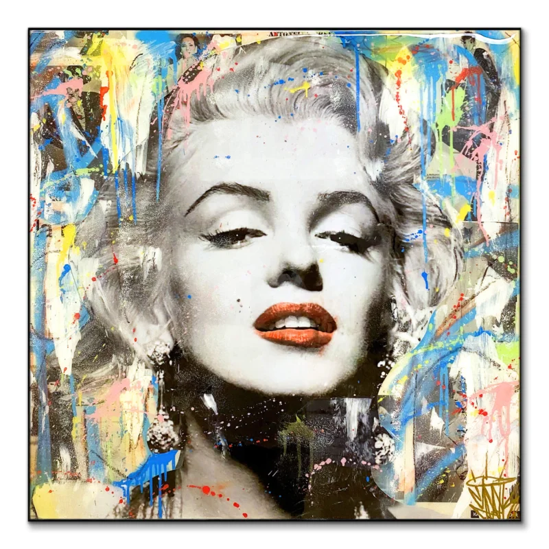 Monroe Graffiti Vibrant Wall Art by Seek One