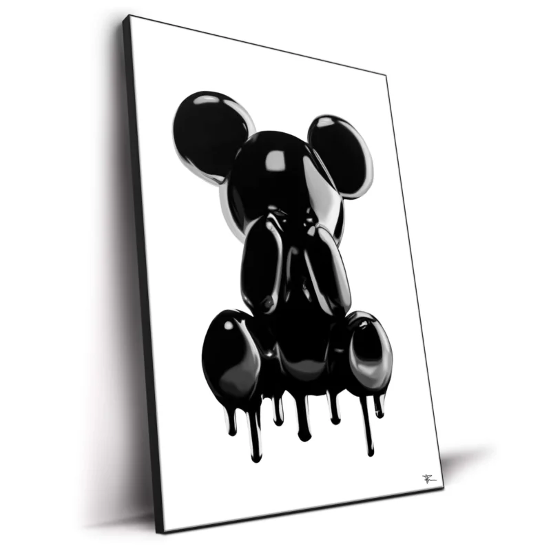 Drippy Bear 6 Black and White Wall Decor by P Muir Art