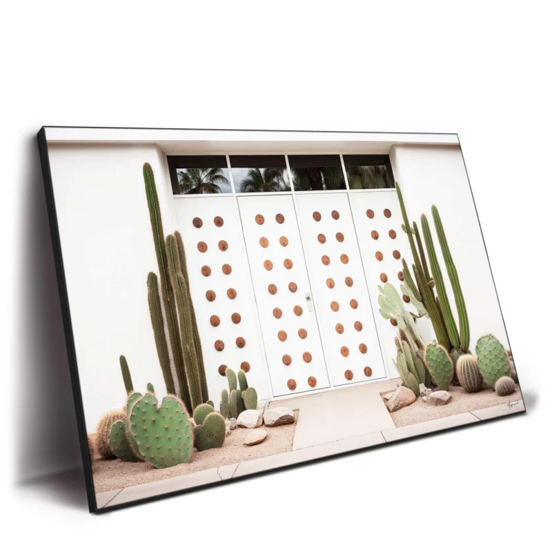 Mid-Century White Green Wall Decor by Philippe HUGONNARD