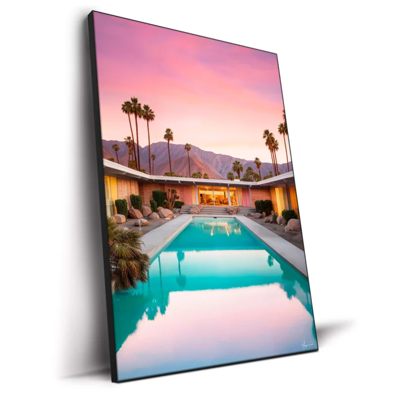 Mid-Century Pool Pastel Wall Decor by Philippe HUGONNARD