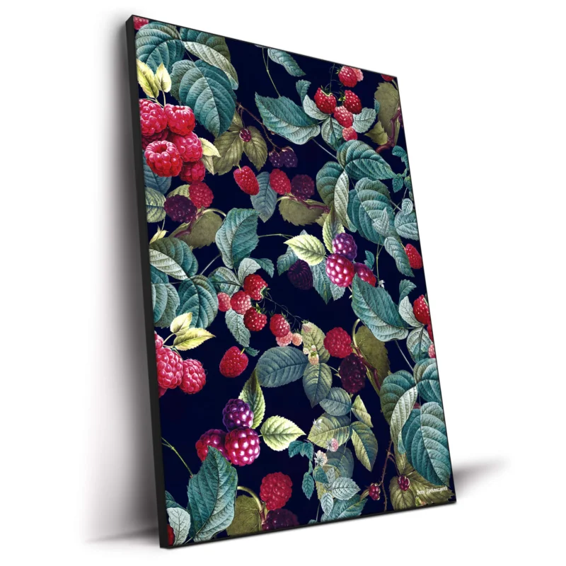 Wild Blackberry Night Dark Wall Decor by Burcu Korkmazyurek