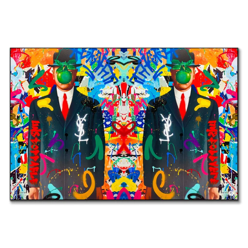 Double Magritte Vibrant Wall Art by RS Artist