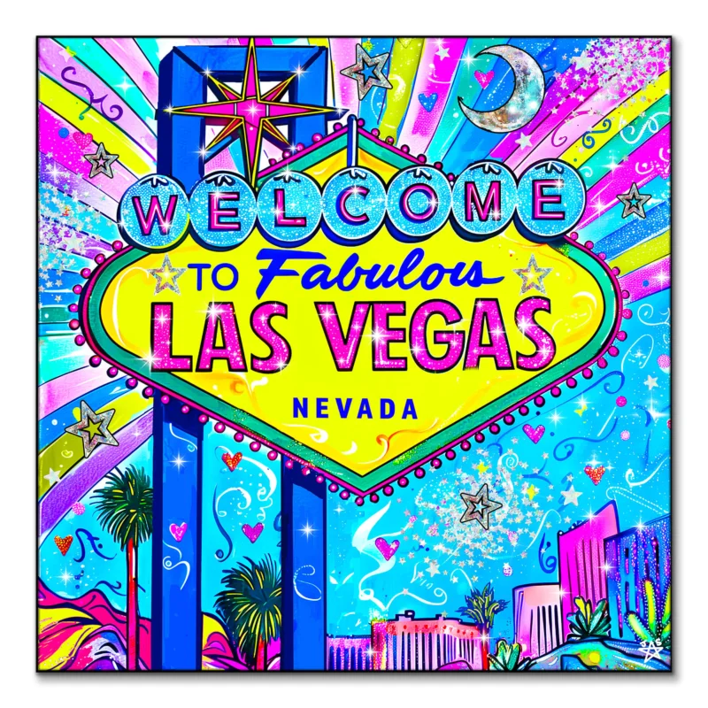 Las Vegas Blue Wall Art by Jessica Stempel