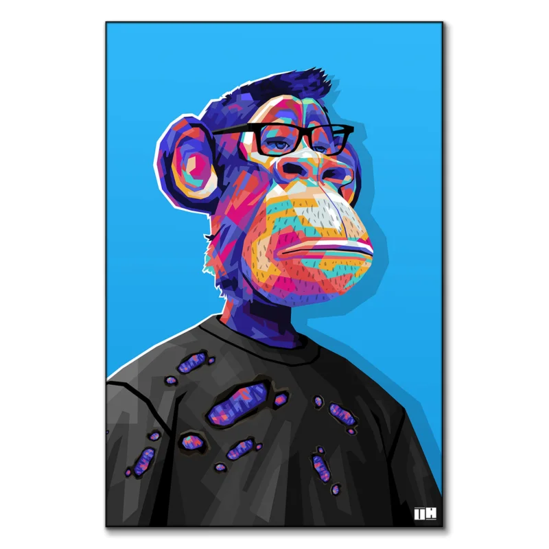 Bored Hipster Blue Wall Art by Unfilter Art