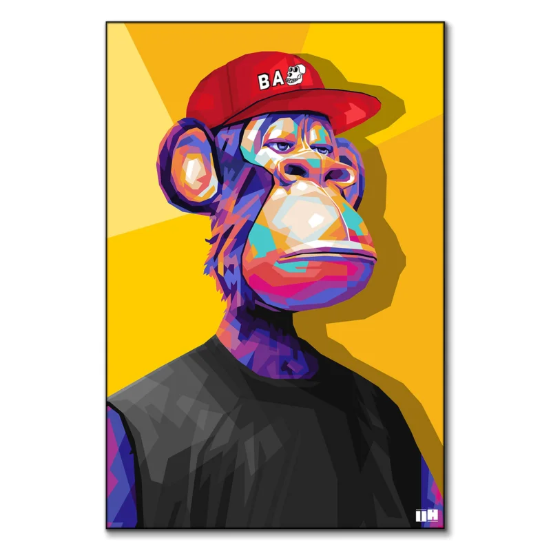 Bored Bro Vibrant Wall Art by Unfilter Art