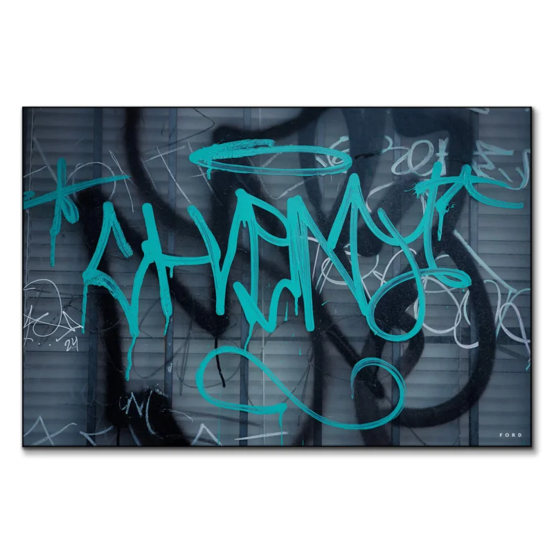 Graffiti Mindset Blue Wall Art by Nick Ford