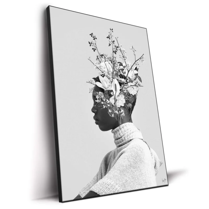 Bloom in White Black and White Wall Decor by Frank Moth