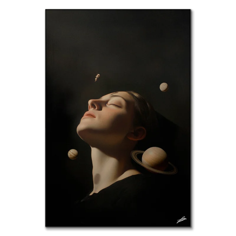 She Needed Space Dark Wall Art by Fran Rodríguez