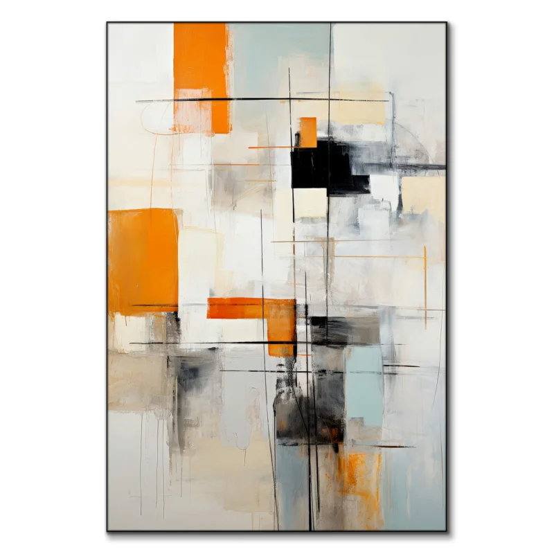 Tic Tac Toe Orange Wall Art by The Jackson Collective