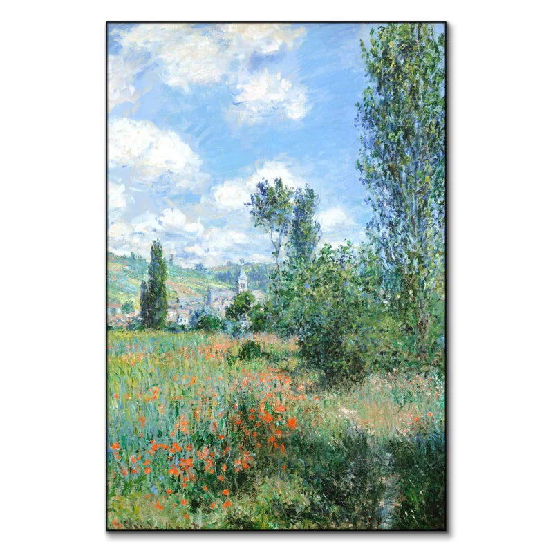 Lane In The Poppy Fields Ile Saint Martin Green Wall Art by The Classics Collective