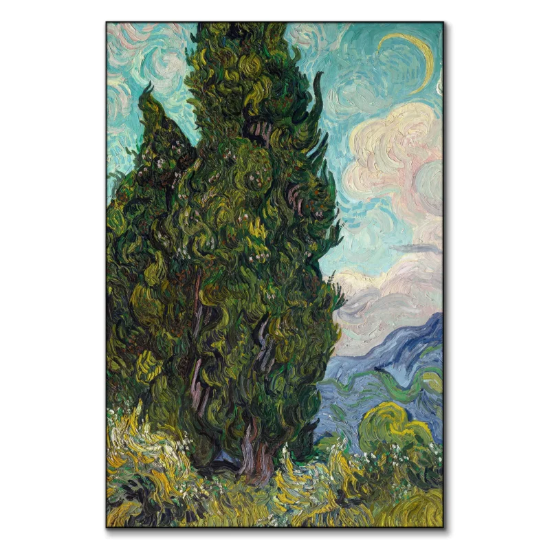 Cypresses Green Wall Art by The Classics Collective