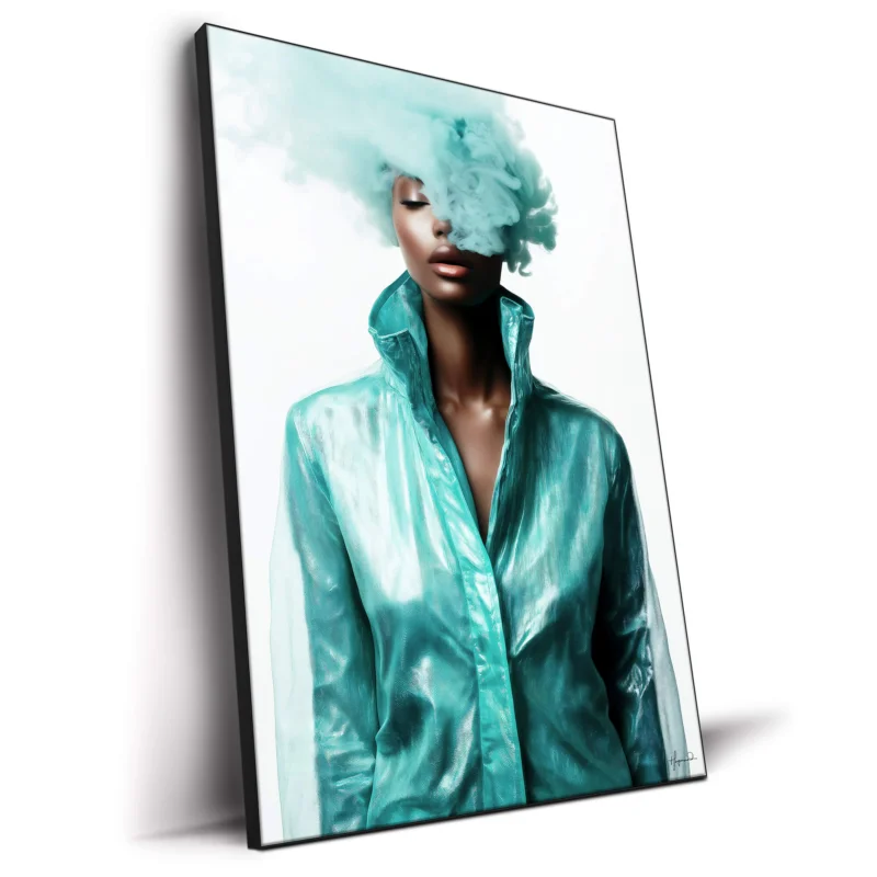 Zinnia Teal Wall Decor by Philippe HUGONNARD