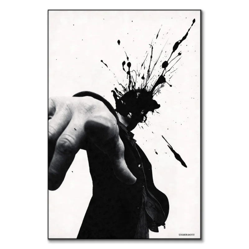 Emphasis Black and White Wall Art by Underdott