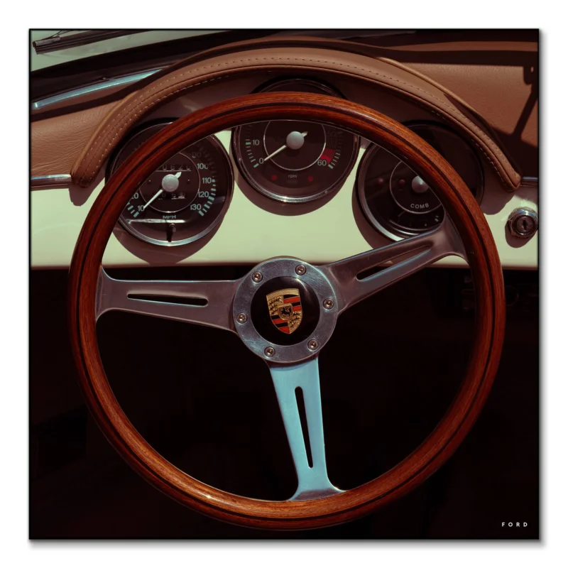 Porsche Perspective Brown Wall Art by Nick Ford