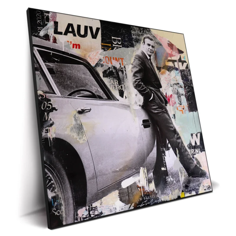 James Bond Licensed Troubleshooter Black and White Wall Decor by Michiel Folkers