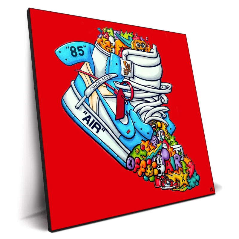 Air Jordan Vibrant Wall Decor by Wegs.Art