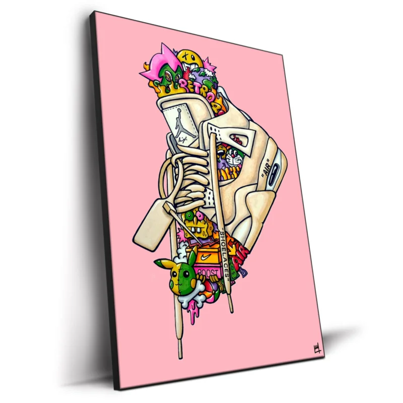 New Shoes Pink Wall Decor by Wegs.Art