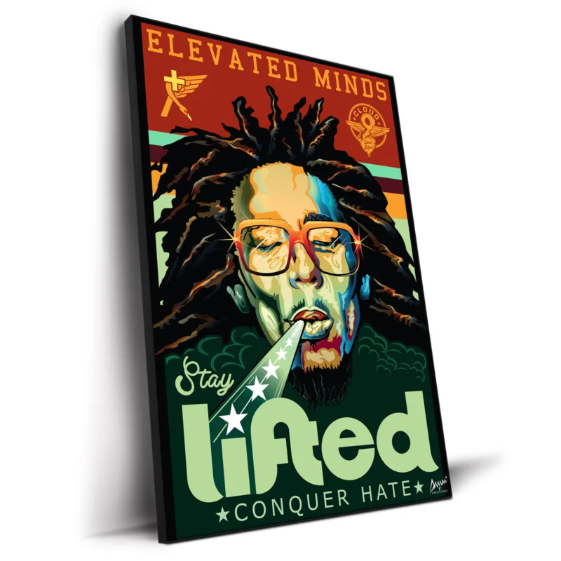 Bob Marley Elevated Minds Dark Wall Decor by Kelley Jackson