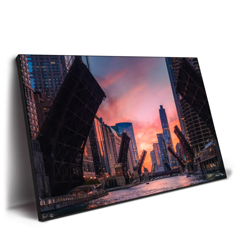 Bridges Up Sunset Warm Wall Decor by Michael Meyers