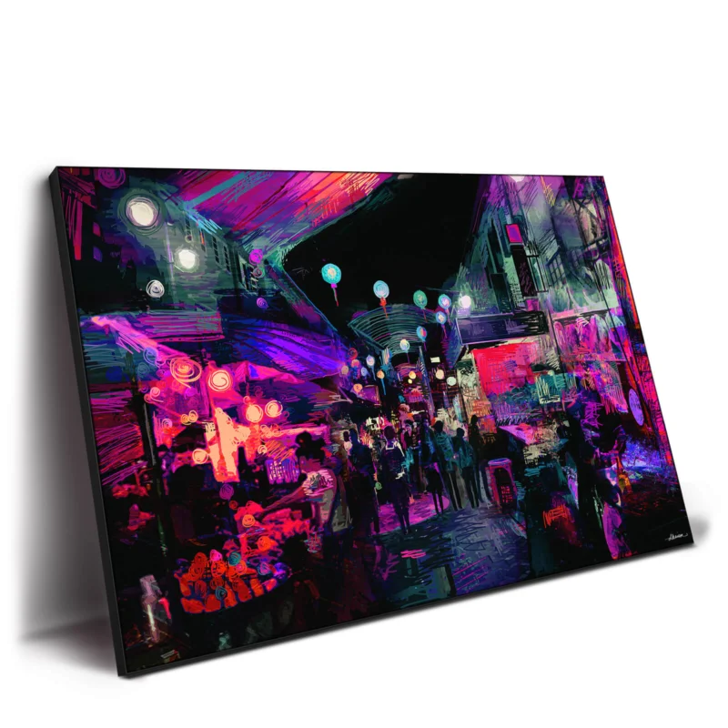 Tunes of the Night Vibrant Wall Decor by Daniel Ignacio