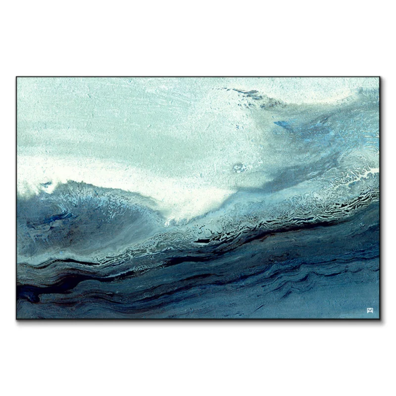 The Wave Blue Wall Art by Jared Hankins