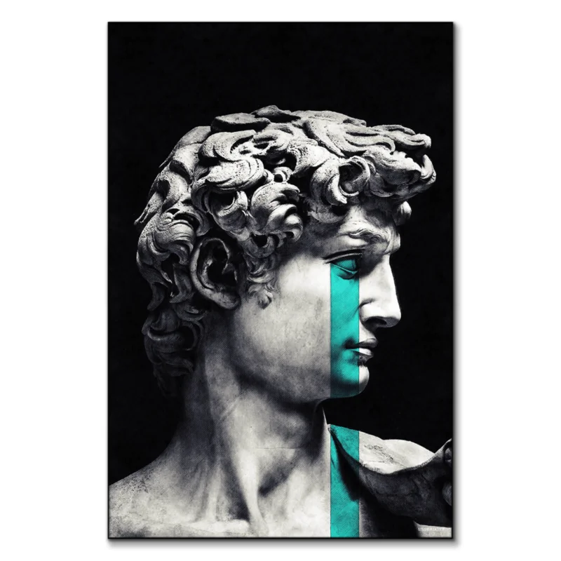 Crying David Black and White Wall Art by Underdott